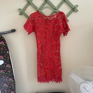 Cotton Lace midi dress with slip